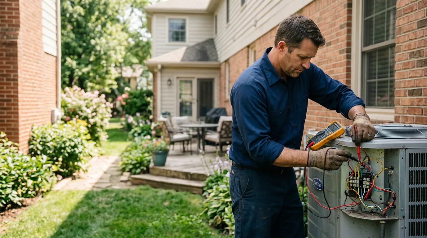 HVAC technician working near Muscle Shoals, AL